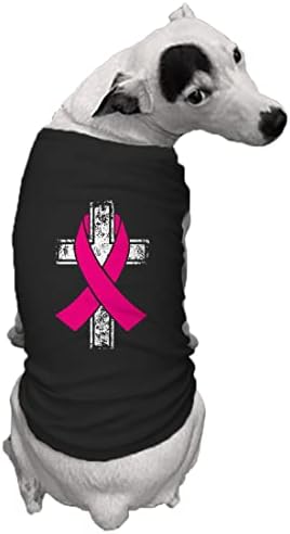 Rasporedni bijeli krst s ružičastom vrpčnom psećom košuljom