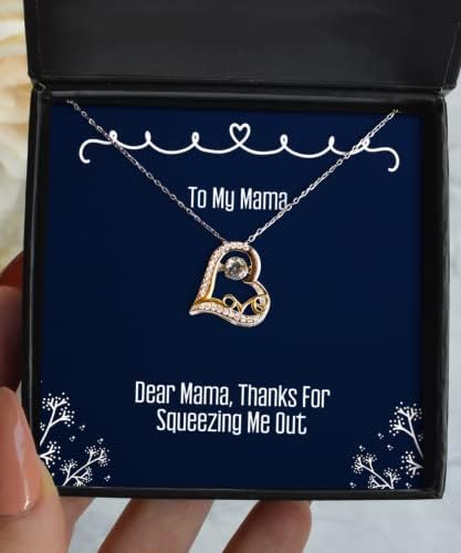 Draga mama, hvala što si me stisnula mama Ljubavna ogrlica, motivacijske mame poklone, za majku