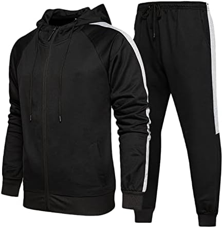 Stripe Treacsuits Muškarci Sportska odjeća Set Jesen zima 2 komada Zipper Duks + hlače Odgovaraju