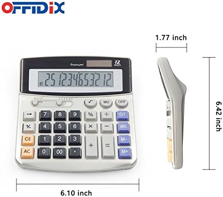 Offidix Kalkulatori Radne površine Kalkulator, osnovni kalkulatori, solarna baterija Dual Elektronski kalkulator