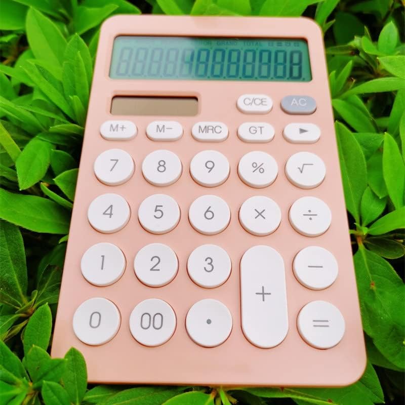 MJWDP 12-znamenkasti kalkulator stola Veliki veliki gumbi Financijski poslovni računovodstveni alat narančasta baterija i solarna snaga