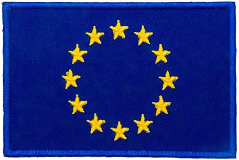 Patch zastava One EU - Luksemburg Nacionalna zastava Applique Patch + Europska unija ovratnik značka,