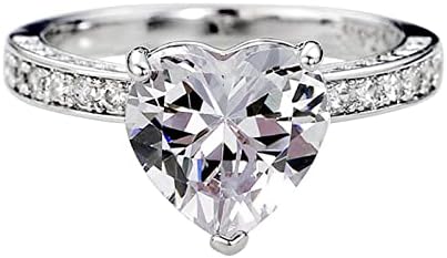 18K zlatni prstenovi moda ženska ljubavna srca cirkonijski dijamantni prsten za angažman vjenčani