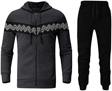 Muška dvodijelna set jakna pantske pantne koprive Stitchting patentni patentni duks s kapuljačom džemper
