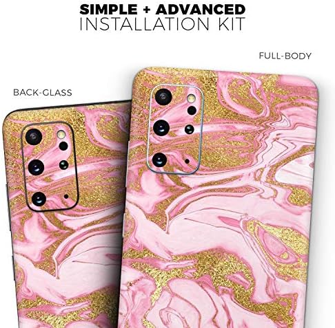 Dizajn Skinz Rose Pink Marble & Digital Gold Frosted folija V17 Zaštitni vinilni naljepnica Zamotavanje kože
