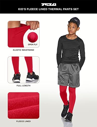 Tsla 1 ili 2 Pack Kid's & Boys & Girls Termalne kompresijske hlače, atletske sportske tajice
