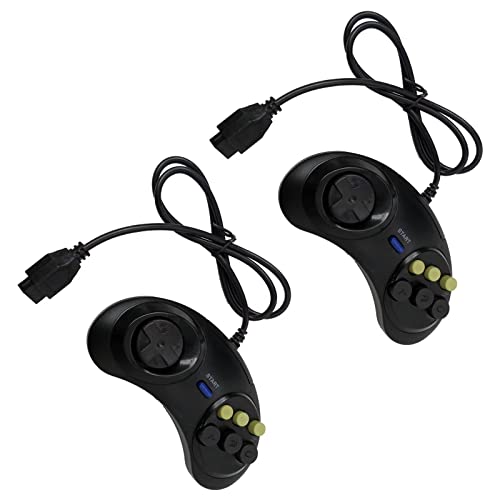 XIAMI 2kom 6 dugme igra kontroler za Sega Genesis Black