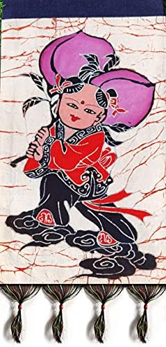 Kineska Batik Narodna plemenska umjetnička slika 9,7 x 16,9 zidni dekor kućne sobe 474