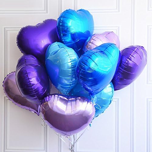 Vjenčanje rođendan Matura Party Dekoracije plavo ljubičasto srce u obliku folija baloni 12 paket