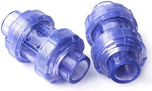 ZHJBD Pipe Fittings & amp; Accessories 2kom 20~63mm Transparent UPVC Flap nepovratni ventil akvarijum rezervoar