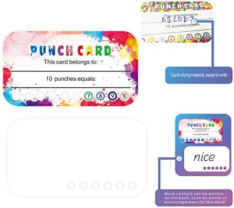 320 komada Punch Cards Incentive Studentska nagradna kartica nagrade kartice lojalnosti za djecu