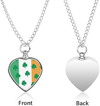 Djetelina na Irskoj zastavi nakit za kućne ljubimce ogrlica urne za pepeo privjesak za uspomenu za