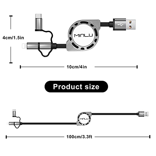 Više punjenja 3a 2Pack 3,3ft 3-u-1 Brzi kabel za brzu punjač USB naboja sinkronizirani kabel
