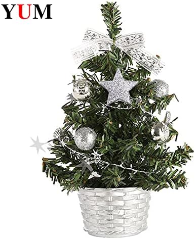 NC mini božićno stablo Desktop ukras doma, dječje poklon umjetno božinsko stablo, savršeno za unutarnji i vanjski odmorski ukras, 20cm
