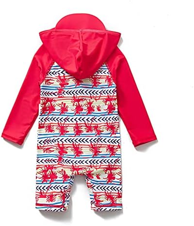 Adaverano Baby Girls s kapuljačom za sunčanje / kupaće kostim UPF 50+ jednodijelni patent zatvarač