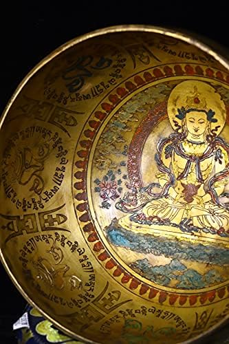 10 Tibet Hram Collection Stari brončani pozlaćeni traganje dugovječnosti Buddha osam blaga luza Zvučna