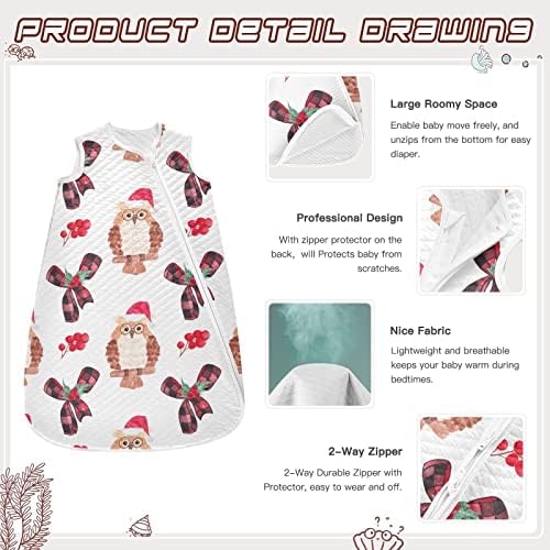 VVFELIXL vreća za novorođene bebe - sova Crvene bobice Nosivi pokrivač - vrećicu za spavanje za spavanje za
