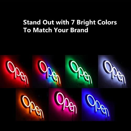 LED otvoreni znak, 16x6 inčni otvoreni znak za poslovanje, sa višestrukim modusima, idealan za restoran,
