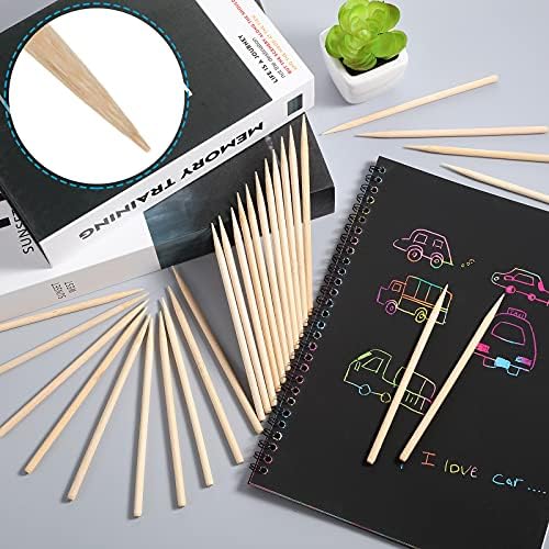 Chinco 150 komada teške drvene Stylus alati za grebanje drvene umjetničke Stylus Stick DIY Creative Draw Sticks za tinejdžere i učitelja
