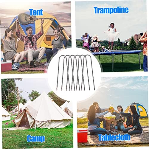 Yardwe 6pcs trampolin nokti u obliku u obliku vjetra u ulozima za trampolin u u obliku trampoline sidra šator za kampiranje metalnih kopča u obliku u obliku u obliku u obliku trampolina pričvršćen