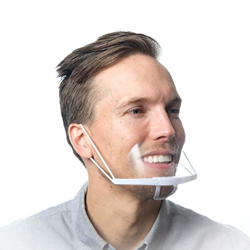 Paket Genei -10 - prozračni štit za usta protiv magle PLUS tkanina za čišćenje od mikrovlakana-prozirna maska