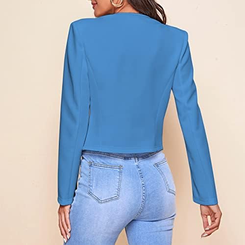 Ženska plus veličina dugih rukava Blazer Casual Open Front Cardigan jakna