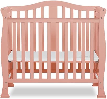 Dream On Me Addison 4-u-1 konvertibilni Mini krevetić u prašnjavoj ružičastoj boji, Greenguard Gold certificiran,