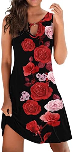 Loose Beach mini haljina za žene cvjetno tiskovina šuplje estetske V-izrez ljetne casual bez