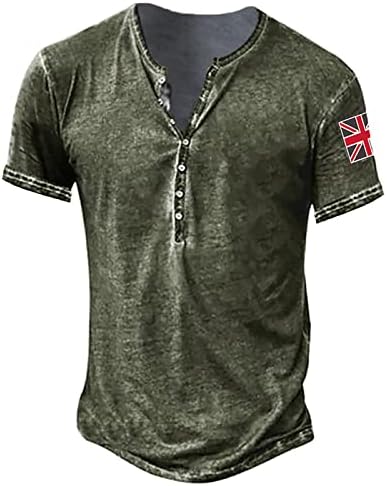 Košulje za zboje AMZOC, muškarci, grafički kratki rukav i izvezena modna majica opruge i ljetni