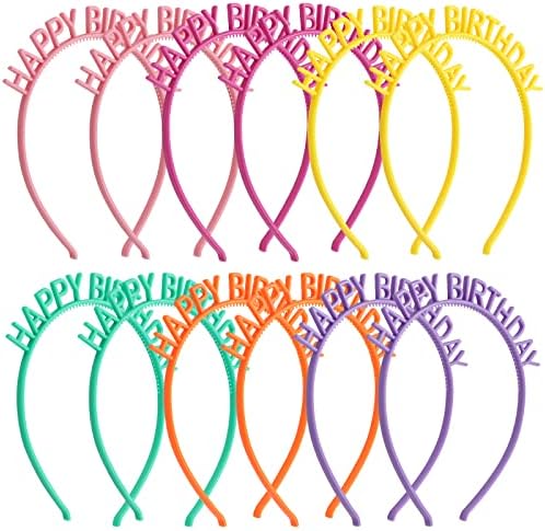 Dizila 12 Pack/6 pari bombona u boji trake za glavu za Sretan rođendan sa zubima plastične