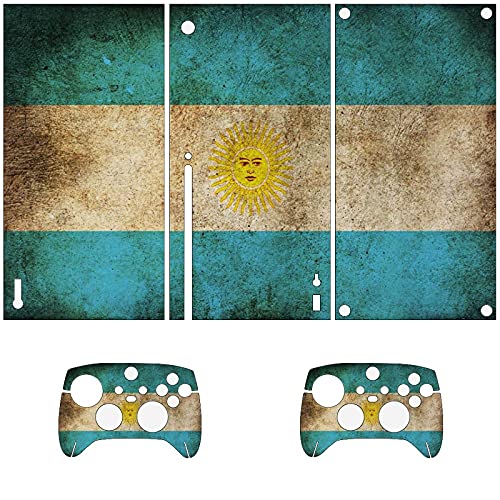 Vintage Argentina zastava Xbox Seriesx konzola i kockice kože vinilne kože naljepnica naljepnica naljepnica