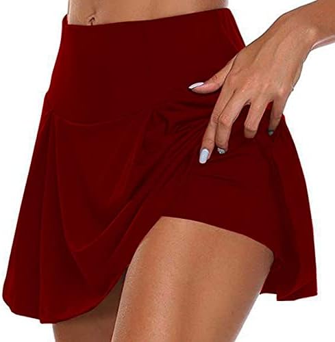 Žene nalazene teniske suknje kratke hlače visokog struka Atletski golf Skorts sportski sportski suknje kružnice