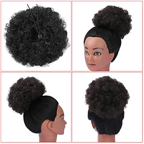 Ymhpride 2 pakovanja Afro Puff Drawstring rep Extension Afro Bun Hair Puff Fluffy Kinky Curly rep extensions