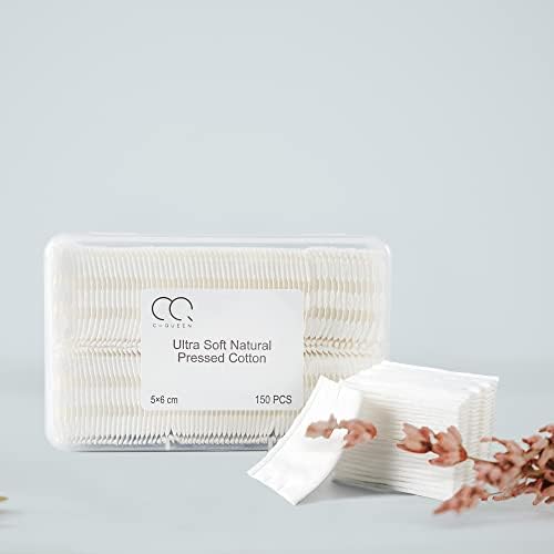 C-Queen 600pcs pamučni jastučići za uklanjanje šminke i čišćenje lica kvadratni pamučni jastučići