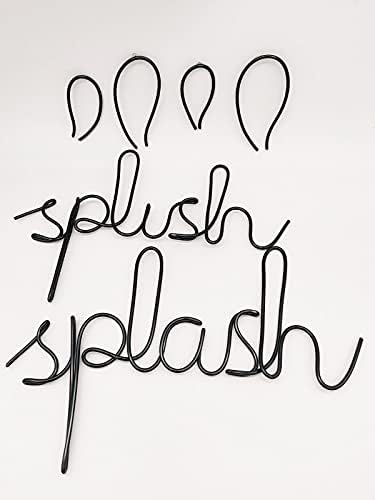 Kupatilo Zidno dekor Splet splet splash kopač Dekor potpisao / la obruče Zidni ukras Metalna žica Art