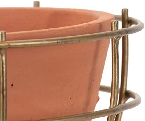 Predbilježiti doma i vrt terakota ukrasna zdjela sa metalnim žicama