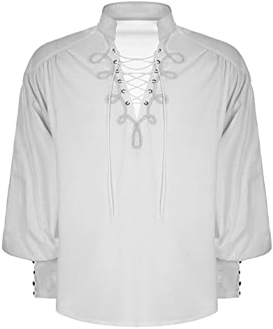 Pirate bluze za muškarce Renesanse Muška modna casual jednostavna plus veličine čvrste stalne majice