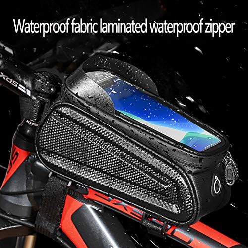 Guangming - Bicikl Telefon prednje torbe, vodootporni biciklistički prednji torbica za cijev, vrlo osjetljiv dodirni ekran sa štitnikom za sunce, pogodan za 7,2 inčni pametni telefon