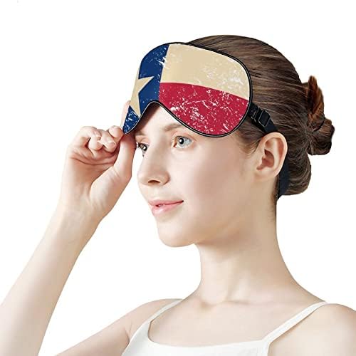 Texas State Flag Mekana maska ​​za oči Prekrijte efektivno sjenčanje slijepo-očiju udobna maska ​​za spavanje sa elastičnim podesivim remenom