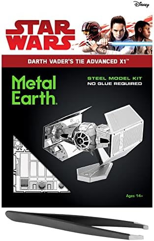 Metalne zemlje fascinacije Ratovi zvijezda Darth Vader's Tie Fighter napredni X1 3d metalni