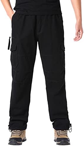 Muške zbojene hlače sa zadnjim džepovima MENS modni casual multi džepni kopč za patentne zatvarače muške