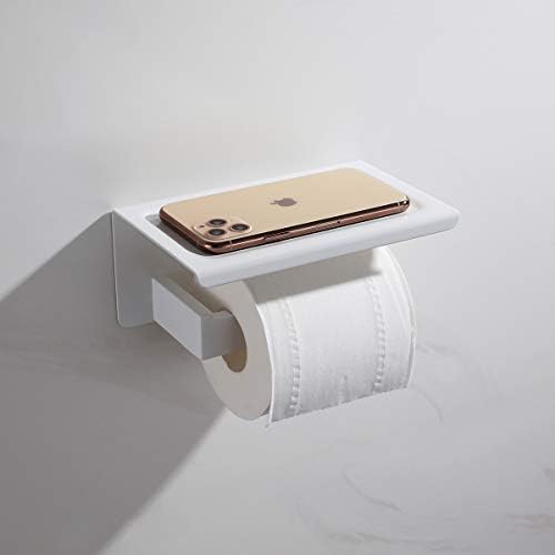 Estrend bijeli toaletni papir sa držačem za toalet od nehrđajućeg čelika sa policama za pohranu telefona