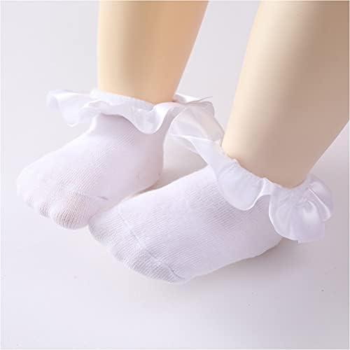 Yenzat Baby Girls LACE ruffle grip čarape protiv klizanja Non Slict za novorođenčad novorođenčadi 0-3 godine