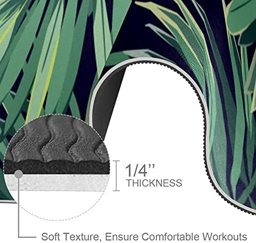 6mm Extra Thick Yoga Mat, tropska biljka uzorak Print Eco-Friendly TPE vježbe Mats Pilates Mat sa za