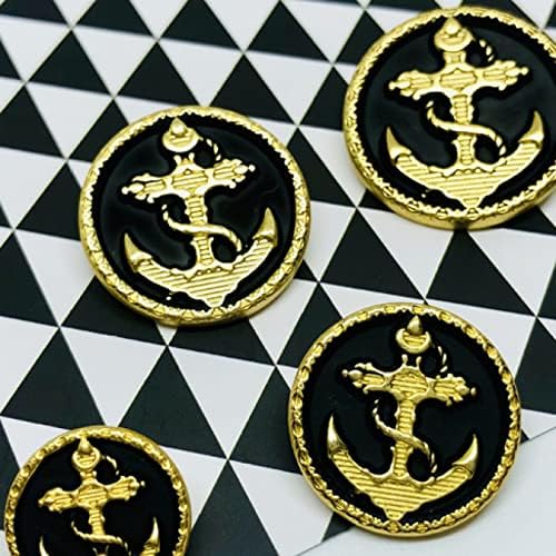 10pcs / lot 15/20 / 25mm Navy Sidro dizajn Vintage Metal tipke za odjeću DIY šivaći dodaci GOLD CUNKLY