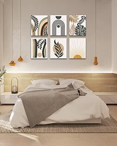 Boho dekor sobe, apstraktni Boho zidni dekor, faze Mjeseca zidno slikarstvo za dnevni boravak spavaća