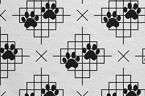 Ambesonne šap Print Yoga Mat Ručnik, Greyscale Art modernistički dizajnerski kvadrat x Oblici i životinjska