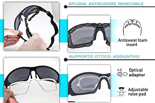 Bertoni naočare za motocikle podstavljene naočare Fotohromna sočiva uklonjiva optička RX kopča izmjenjive ruke