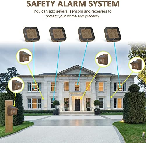 Alarm za prilaz-1/2 milje solarni pogon Alarm za prilaz bežični vanjski senzor pokreta i detektor