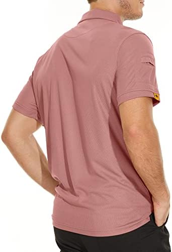 V VALANCH Muška Polo majice kratki rukav vlaga Wicking Golf Polo Athletic Collared Shirt tenis T-Shirt